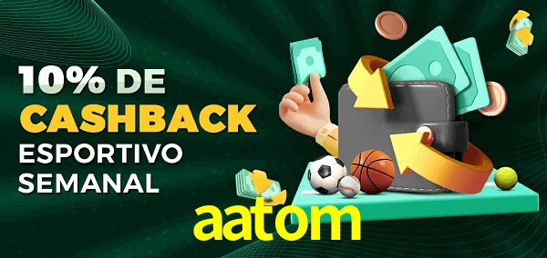 10% de bônus de cashback na aatom