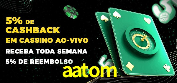 Promoções do cassino ao Vivo aatom